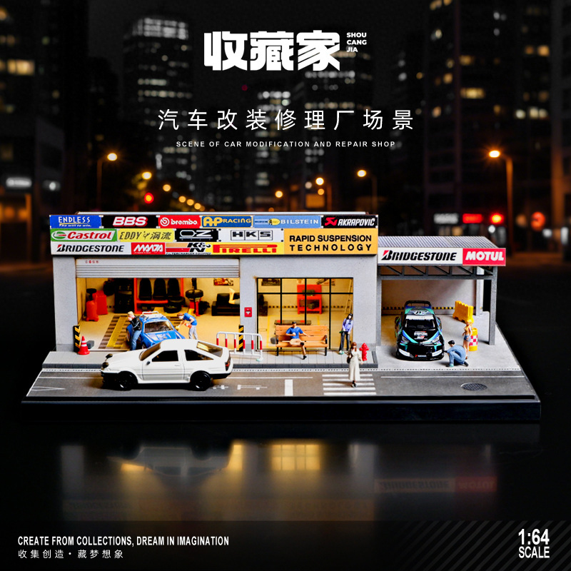 Photography Lighting Simulator Free - 1:64 Maßstab Japanische Garage Diorama mit