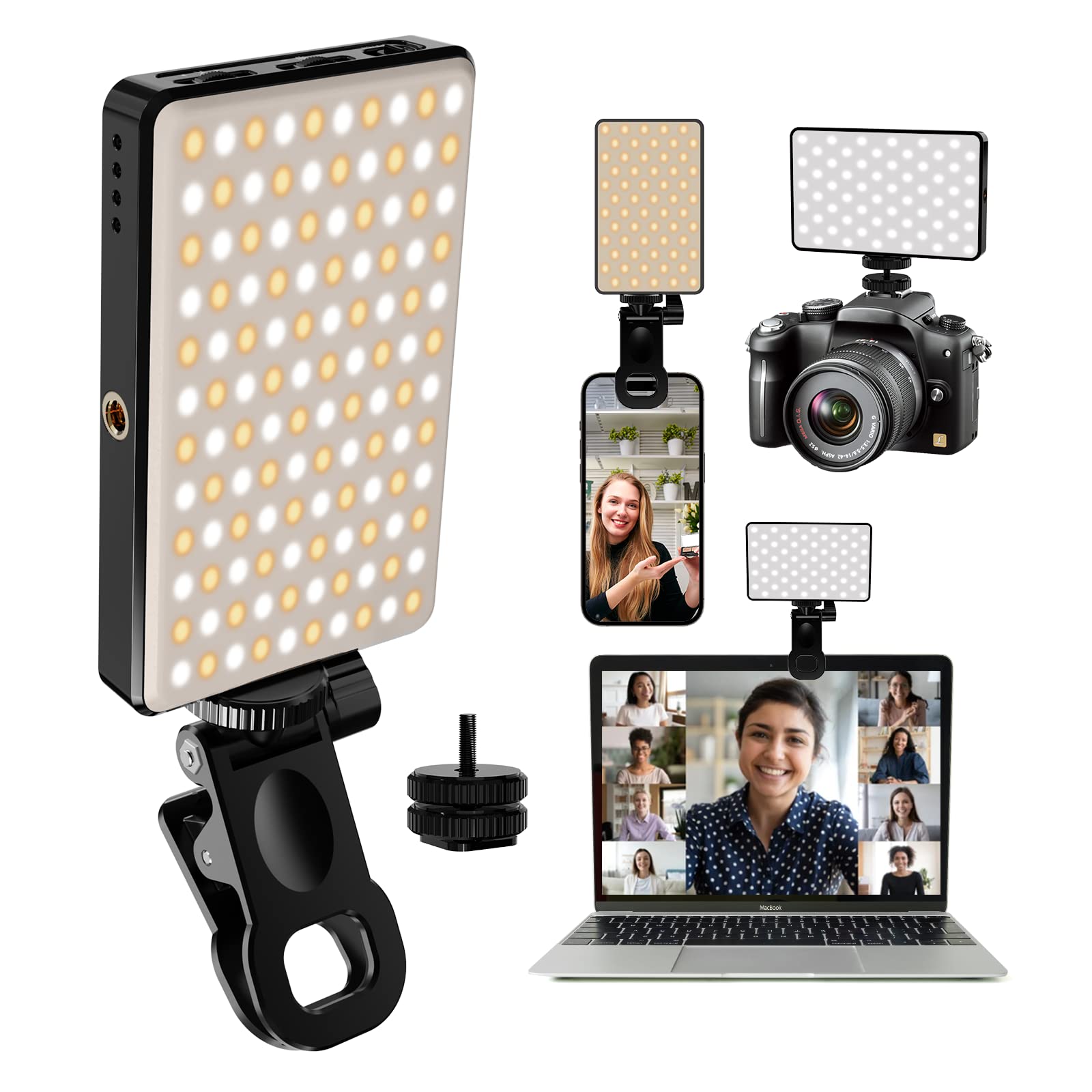 Photography Lighting Tool - LED-Selfie-Licht, 3000 mAh, 120 LEDs, wiederaufladbar,