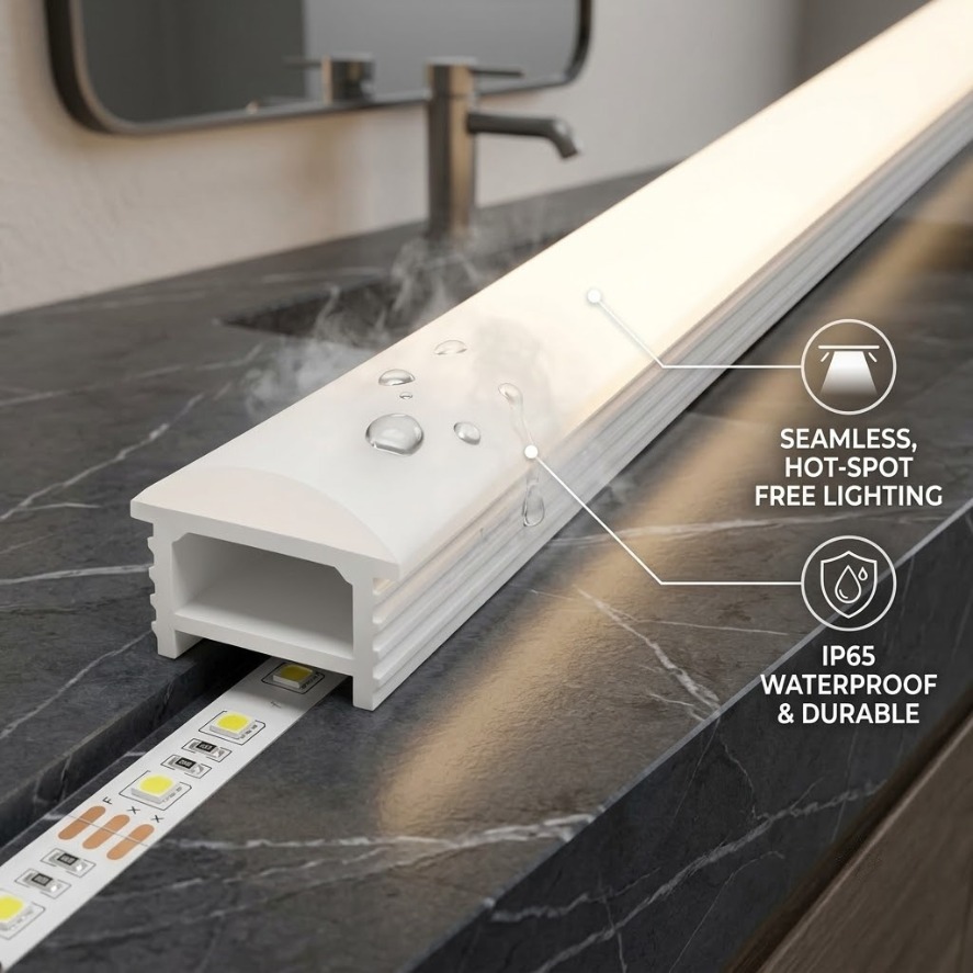 Diffusion Material Roll - WS2811 WS2812B IP65 Wasserdichtes Einbau-LED-Neonlicht mit