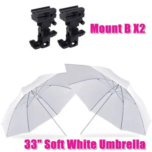 Photography Umbrella Lighting Kit - Fotografie Studio Soft White Umbrella Flash