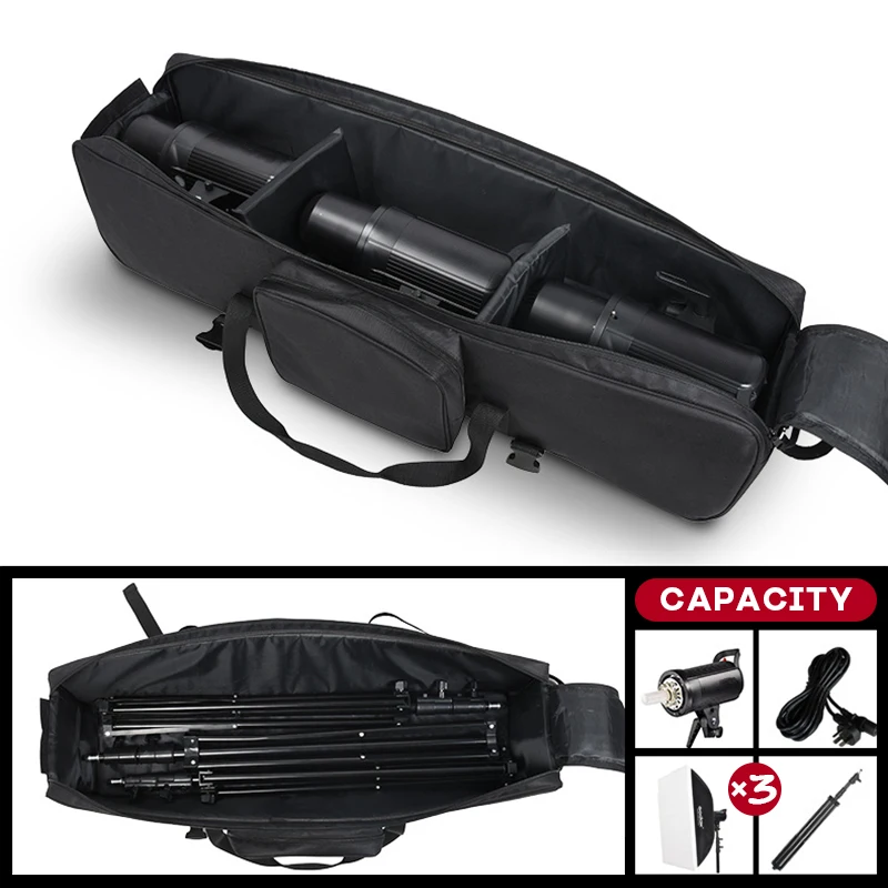 Photography Umbrella Lighting Kit - Gepolsterte Tasche für Fotoausrüstung Aufnahmeset Reißverschlusstasche