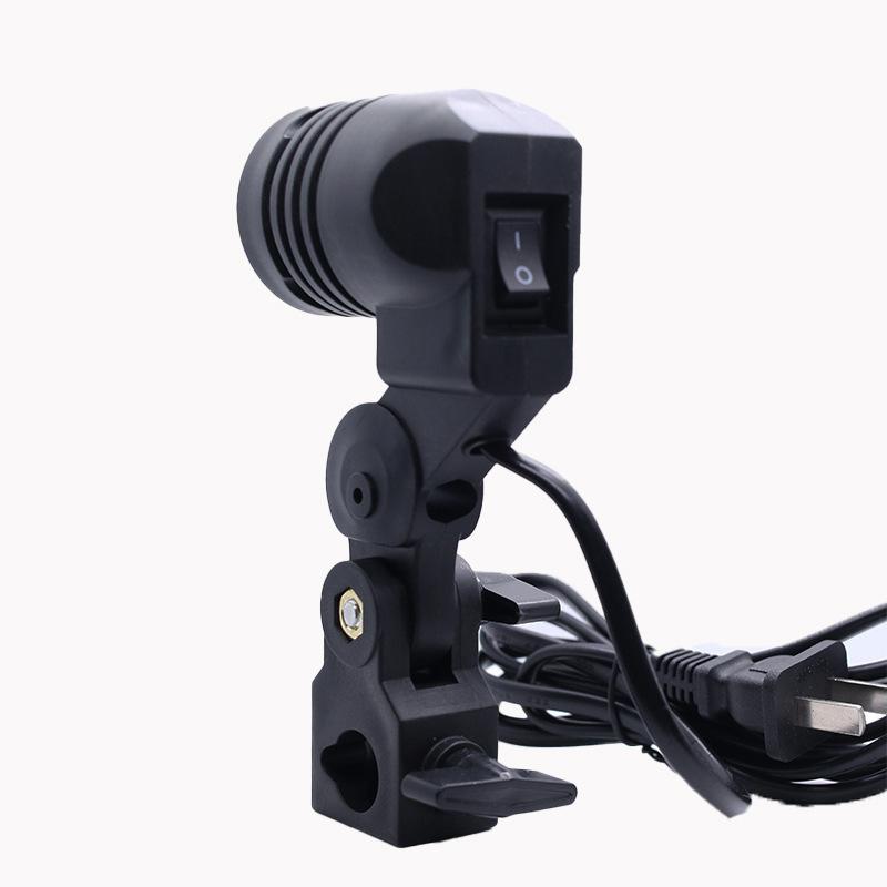 Photography Lighting Tool - Schwarzes 1,8M Kabel mit E27-Fassung, Softbox,