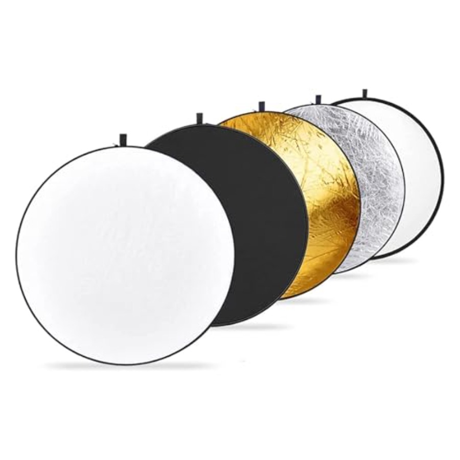 Reflector Disc Silver - 51 Zoll/130 Zentimeter Lichtreflektor-Diffusor 5-in-1 Zusammenklappbare