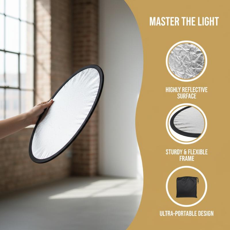 Photography Lighting For Outdoors - 5-in-1 Runder Fotoreflektor, Zusammenklappbarer Lichtdiffusor für