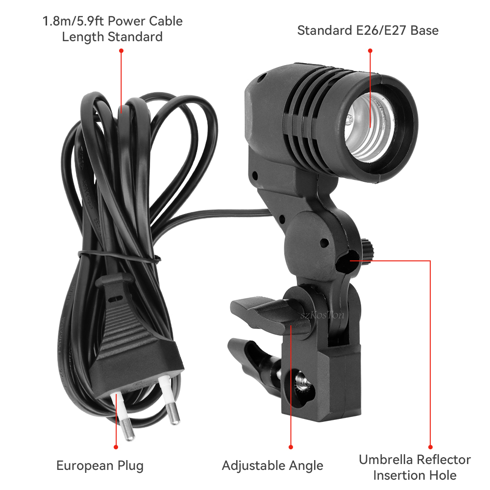 Einzigen Kopf Lampenfassung E2 – Photography Umbrella Lighting Kit Bewertung und Preis