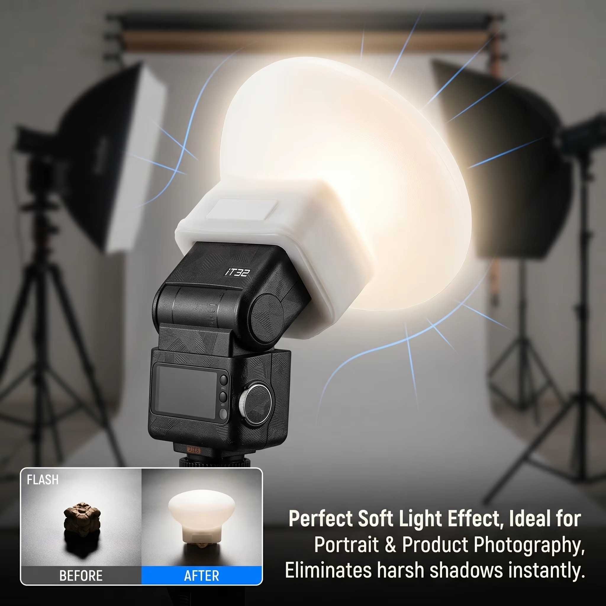 Silikon-Blitzdiffusor-Abdeckun – Photography Lighting Flash Bewertung und Preis