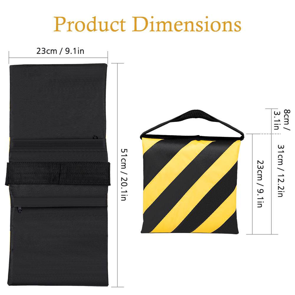 SH Schwarz-Gelb Gestreifte Fot – Light Stand Sandbag Bewertung und Preis
