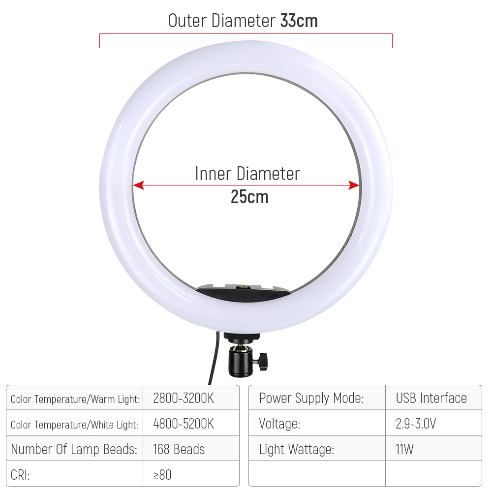 12 Zoll RGB-LED-Ringlicht mit  – Photography Lighting Overhead Bewertung und Preis